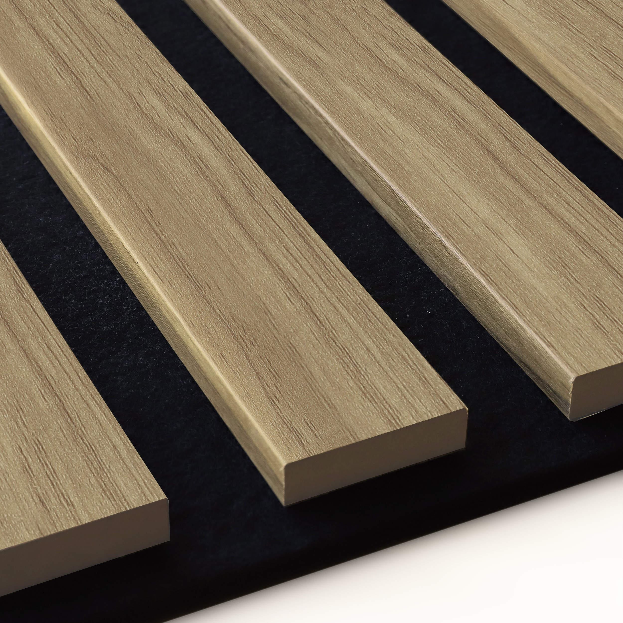 Panele ścienne 3D Lamel na czarnym filcu 50x50 cm Dąb Saragossa 7 lameli - 4