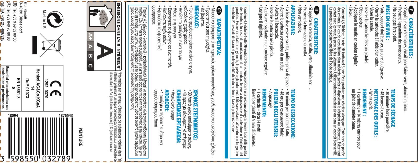 Silicone sanitaire acétique translucide 280 ml - 2