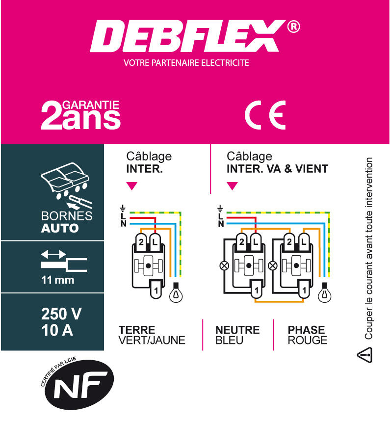 Interrupteur va et vient BLOK - DEBLEX - 5