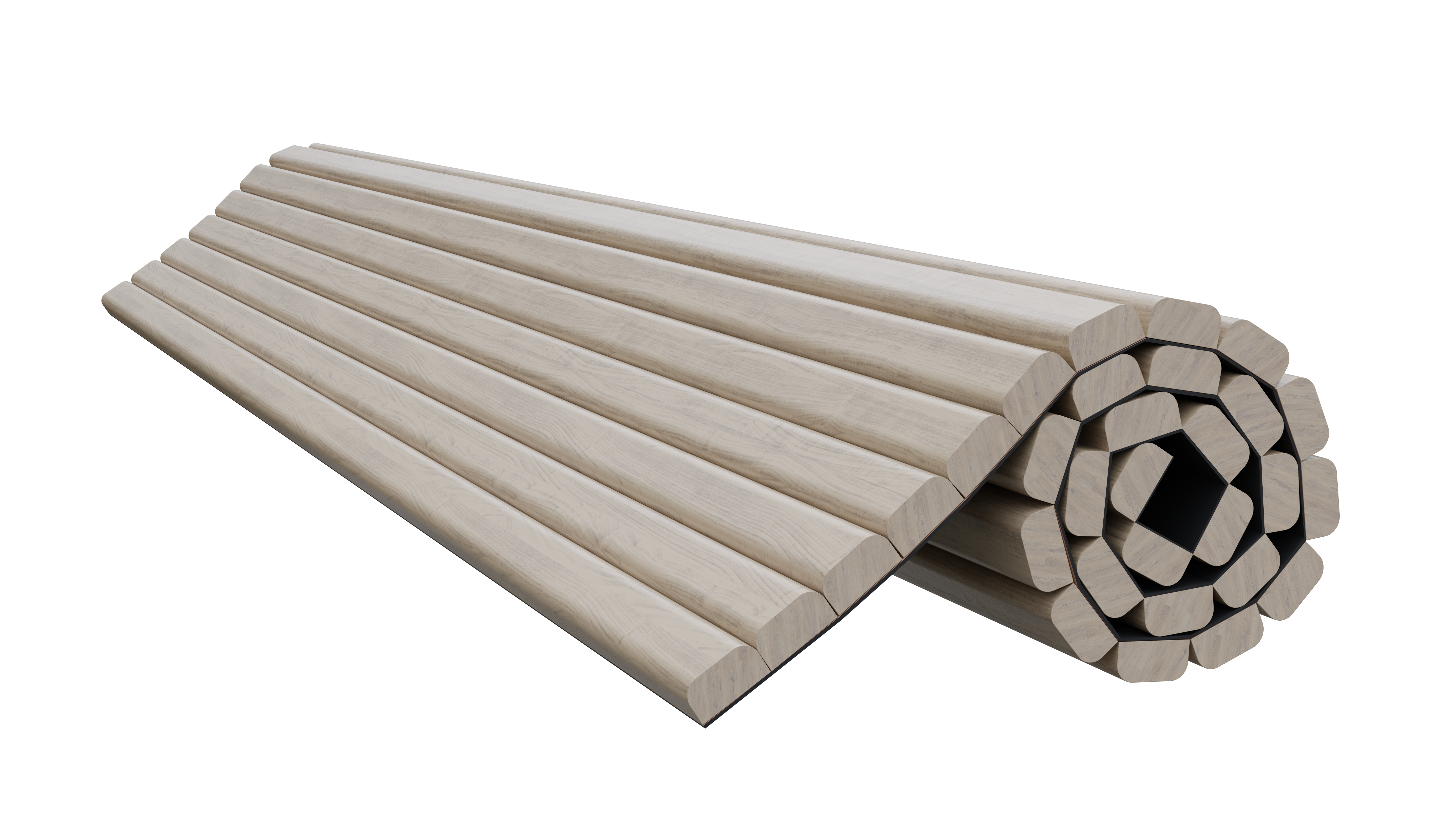 Panele ścienne 3D Lamel rolowany 90x40 cm Dąb naturalny - 3