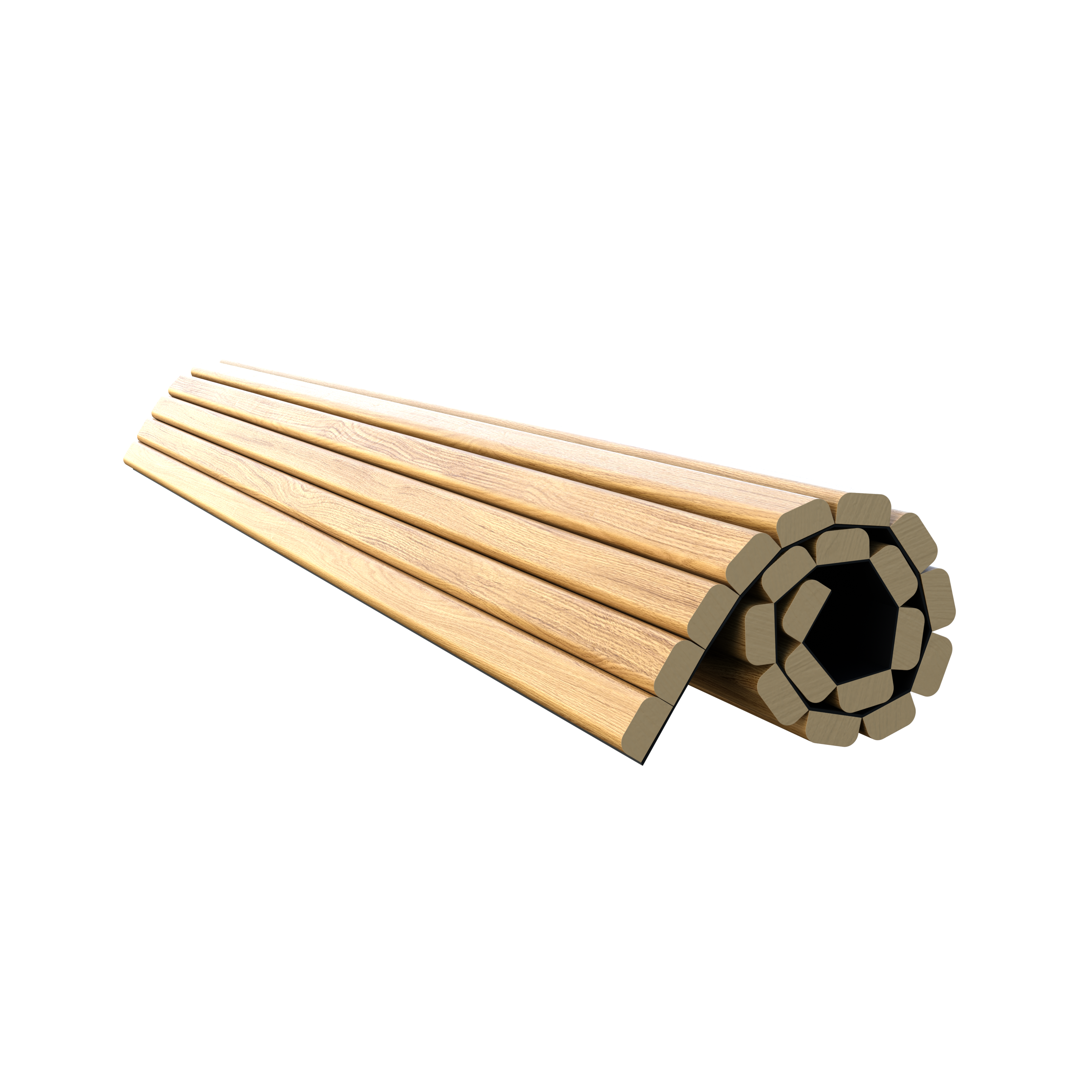Panele ścienne 3D Lamel rolowany 90x40 cm Dąb - 3