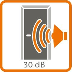 Bloc-porte palière EI30 30 dB serrure 3 points 3 coffres poussant gauche H.204 x l.93 cm - JELD WEN - 4