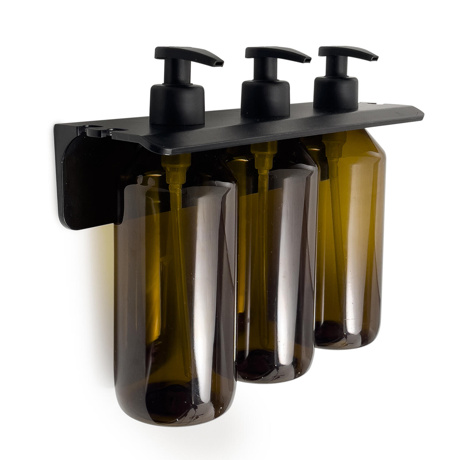 Dispenser sapone per bagno Grouper triplo nero in pet (polietilene tereftalato) 0.5 l - 2