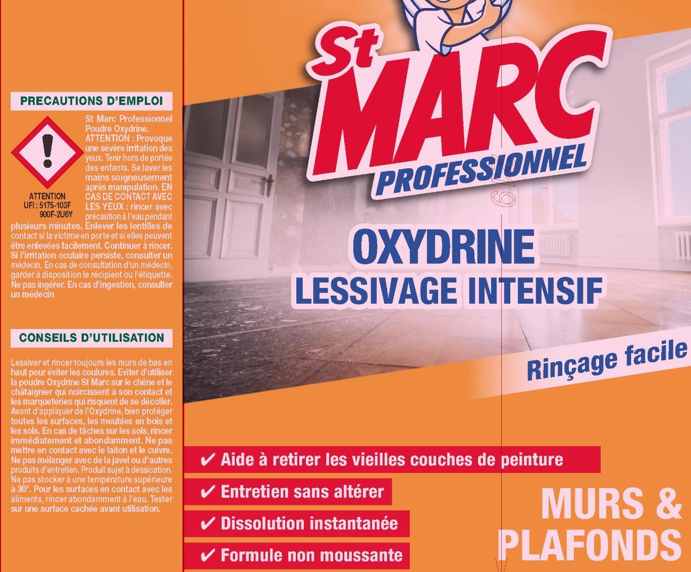 Lessive en poudre lessivage intensif 1 Kg = 2 Kg Oxydrine - SAINT MARC PRO - 3