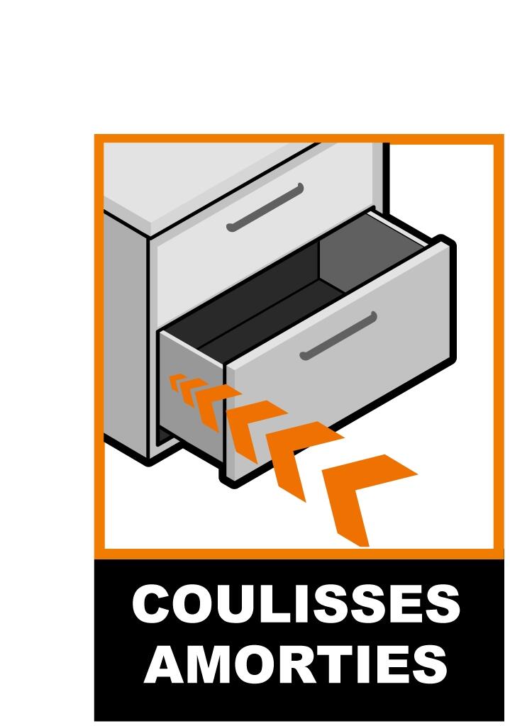 Kit casserolier faible profondeur largeur 60 cm - Slimpro SYNERCIA - 3