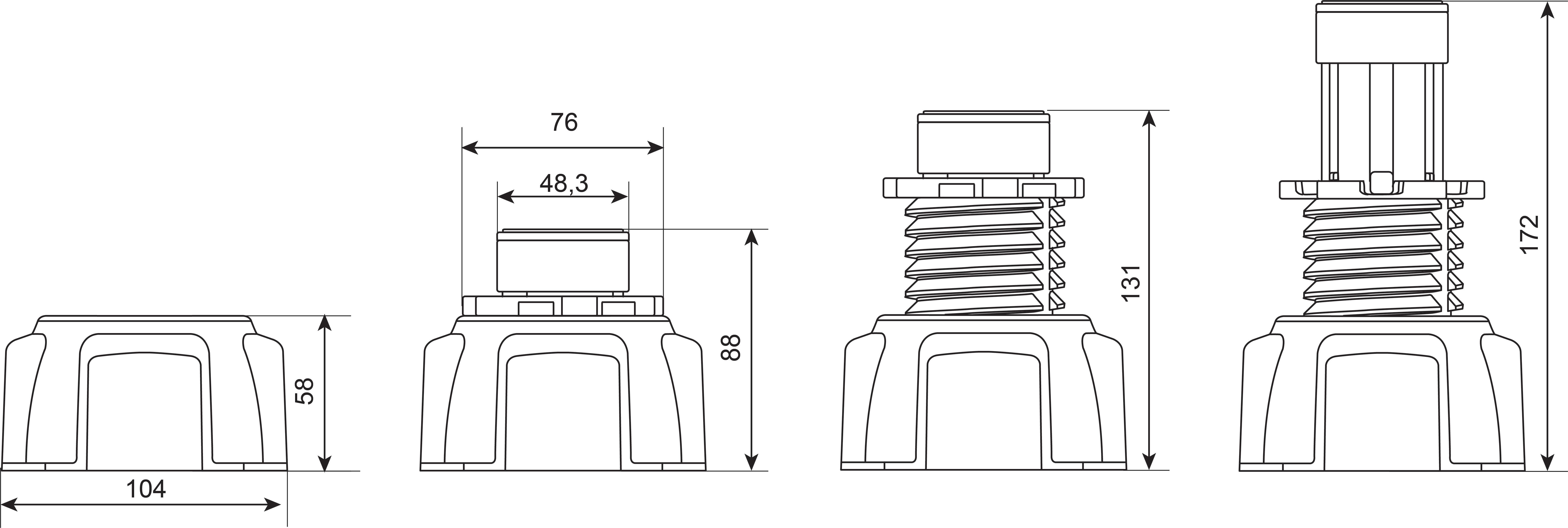 Pieds à hauteur réglable pour Receveur Lot de 4 - WIRQUIN PRO - 15