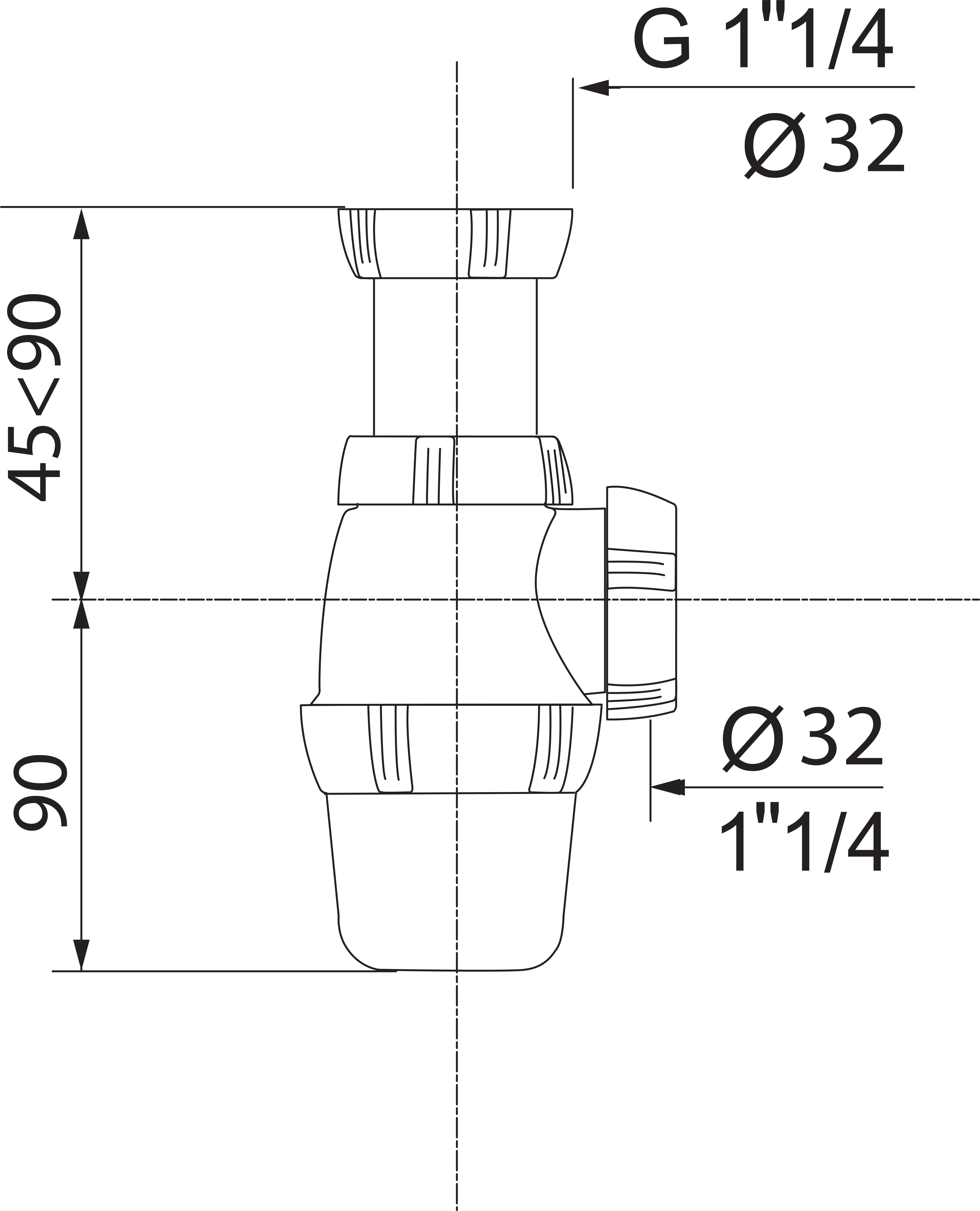 Siphon pour lavabo Diam.32 mm réglable en hauteur blanc NF - WIRQUIN - 4