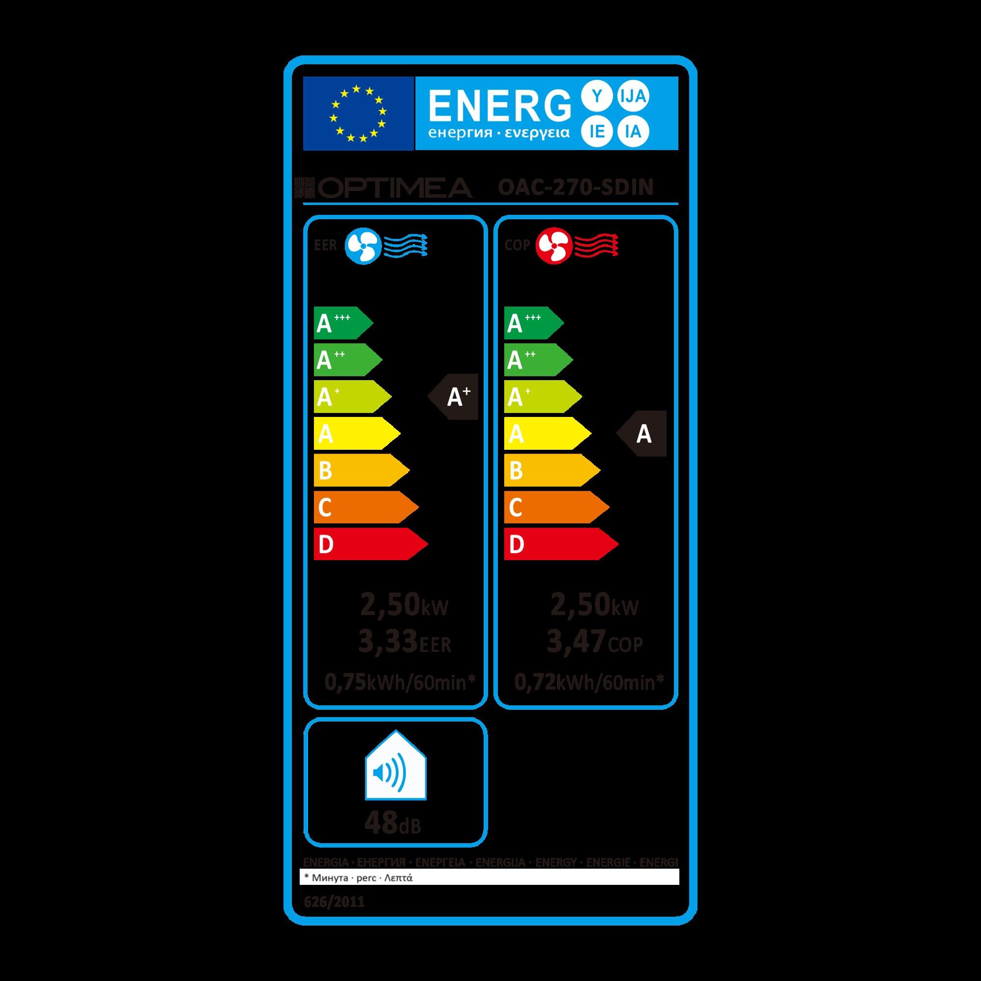 Climatiseur monobloc réversible 2700 W - OPTIMEA - 7
