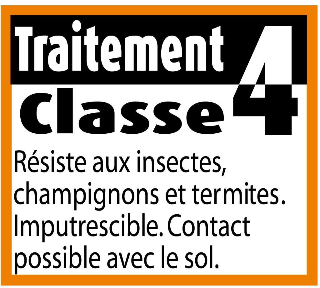 Lame de terrasse pin autoclave classe 4 30 x 170 mm Long. 4 m - 5