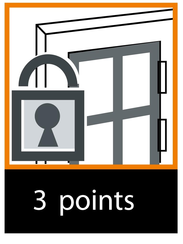 Porte de sécurité en acier blanc poussant droit H.200 x l.89 cm - 3