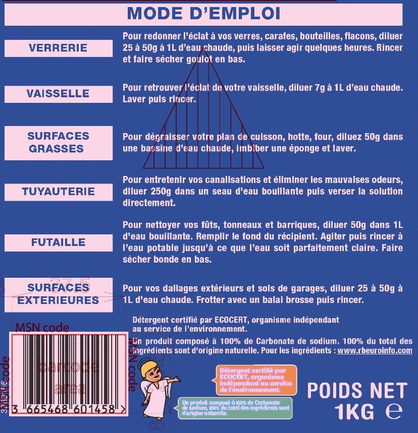Cristaux de soude gros travaux 1 Kg = 2 Kg - SAINT MARC PRO - 7
