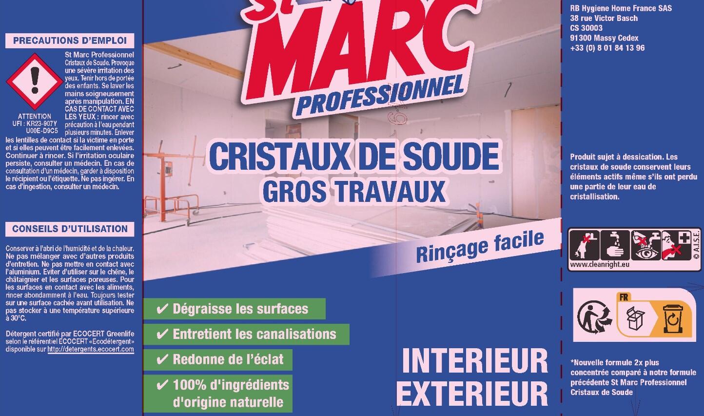 Cristaux de soude gros travaux 1 Kg = 2 Kg - SAINT MARC PRO - 6