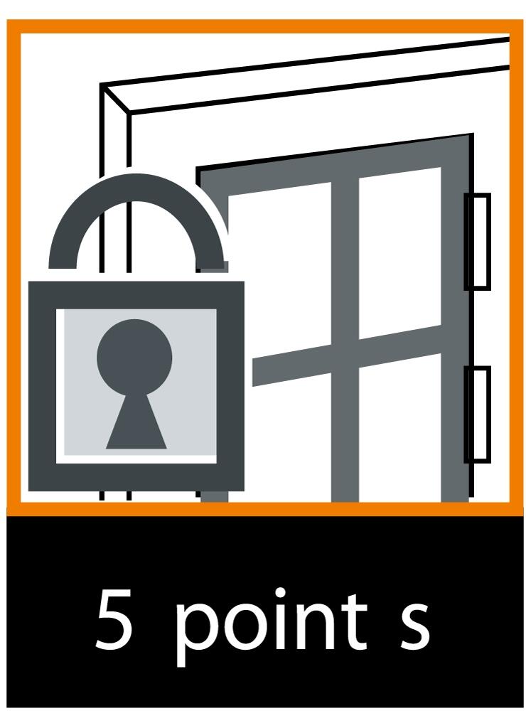 Porte d'entrée PVC grise poussant droit H.215 x l.90 cm Elise - 6