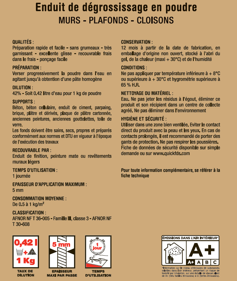 Enduit garnissant en poudre intérieur 25 kg - G PRESTONETT - 2