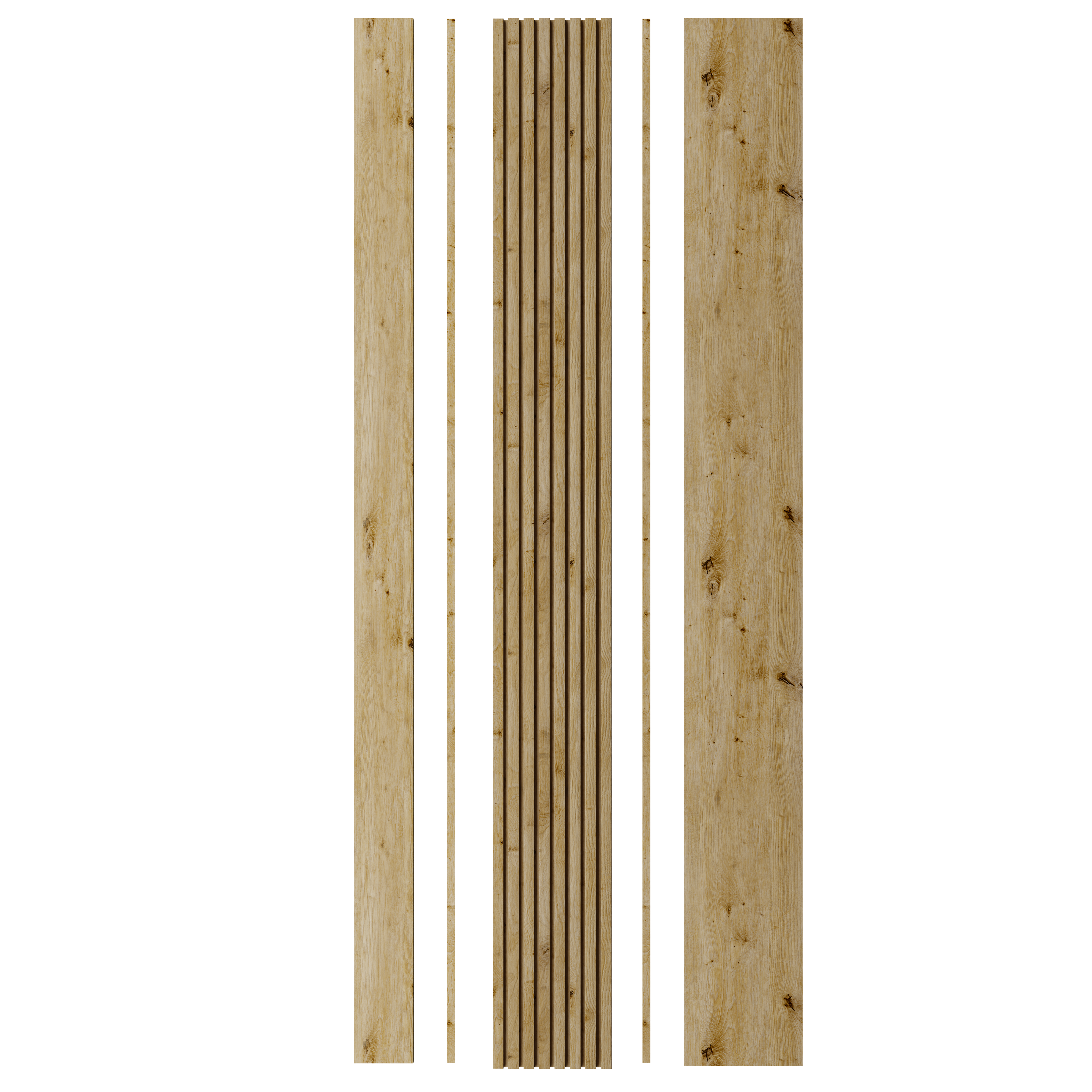 Panele ścienne modułowe pełne 265x30 cm Dąb Artizan HDF 8 lameli - 7