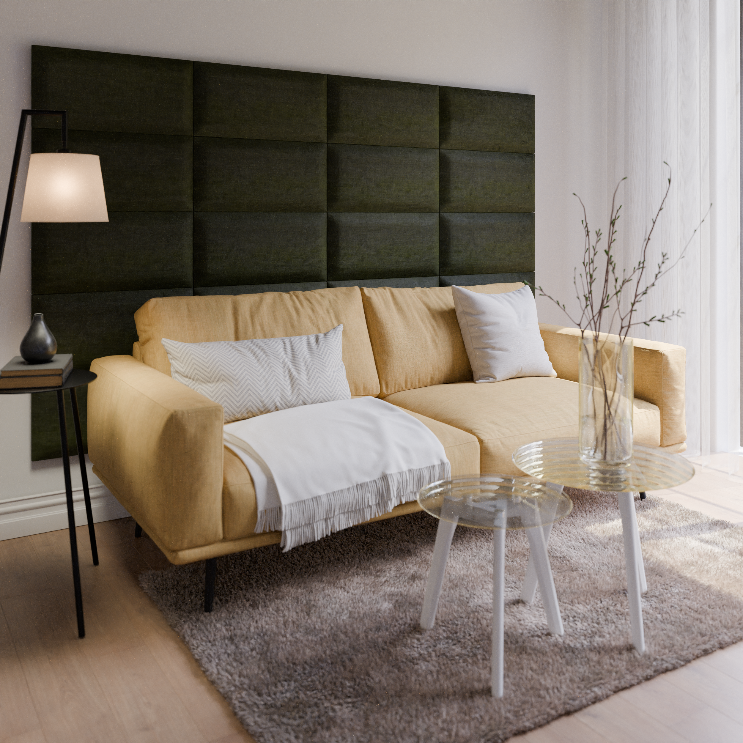 Panele ścienne tapicerowane prostokąt 60x30 cm Vogue 11 - 2