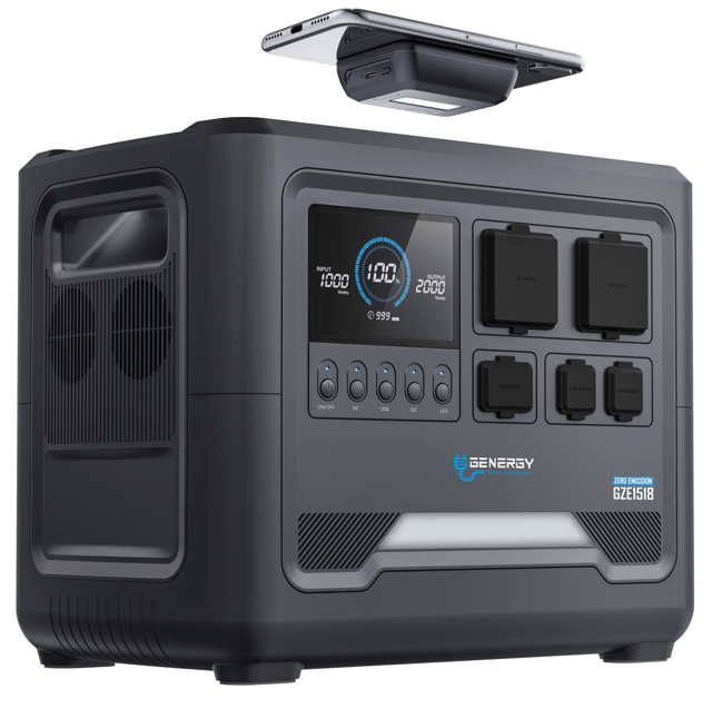 Estación GENERGY GZE1518 Con Salida 1800W – Batería 1536Wh - Carga Ultrarrápida - 4000 Ciclos Vida Útil