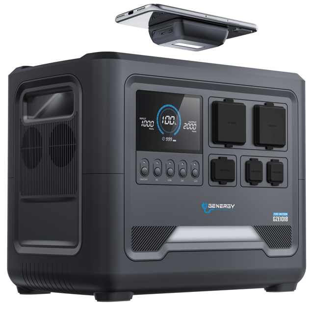 Estación GENERGY GZE1018 Con Salida 1800W – Batería 1024Wh - Carga Ultrarrápida - 4000 Ciclos Vida Útil