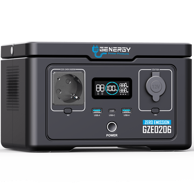 Estación Energía GENERGY GZE0206 Con Salida 600W – Batería 256Wh - Carga Ultrarrápida -
4000 Ciclos Vida Útil