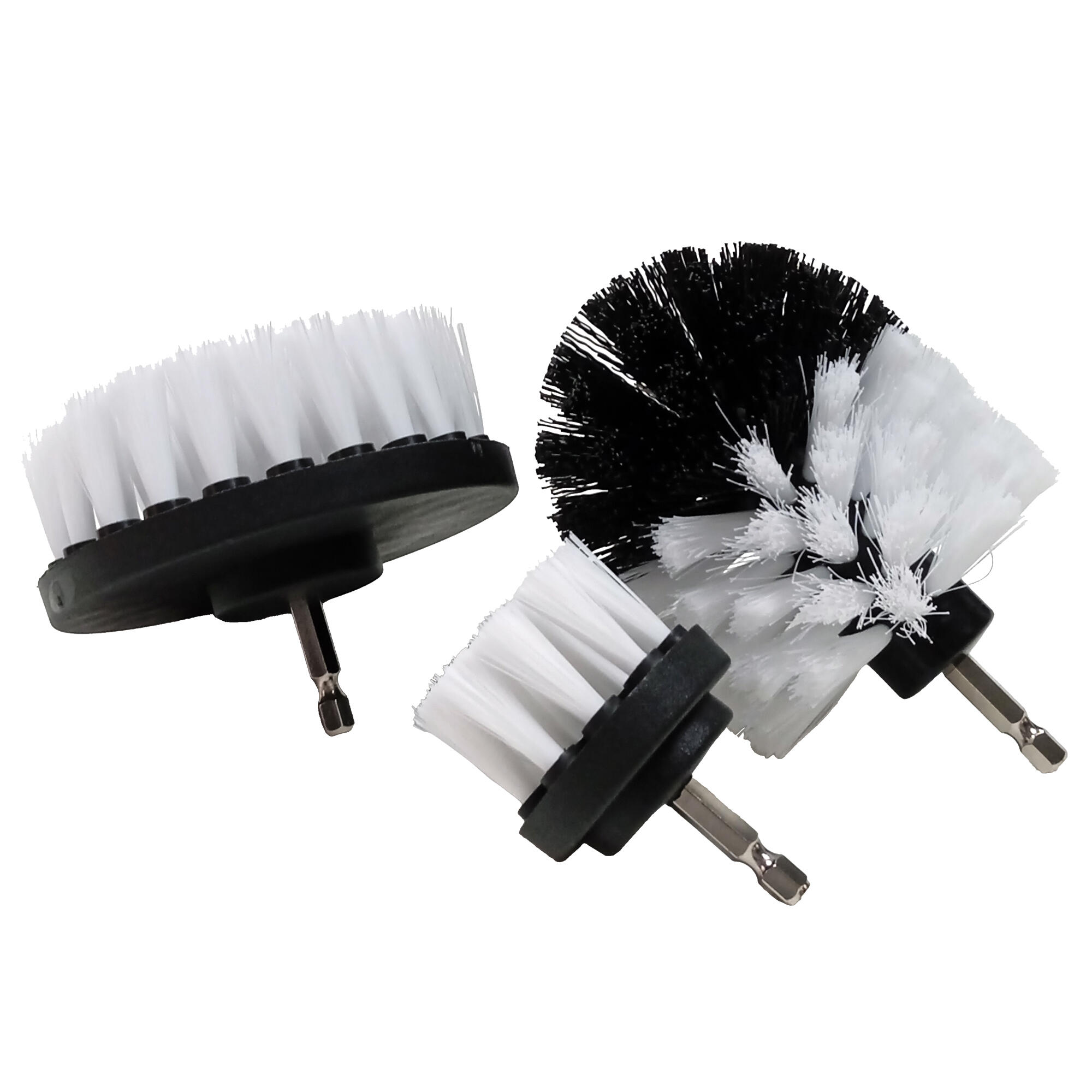 3 cepillos para taladro cerda suave