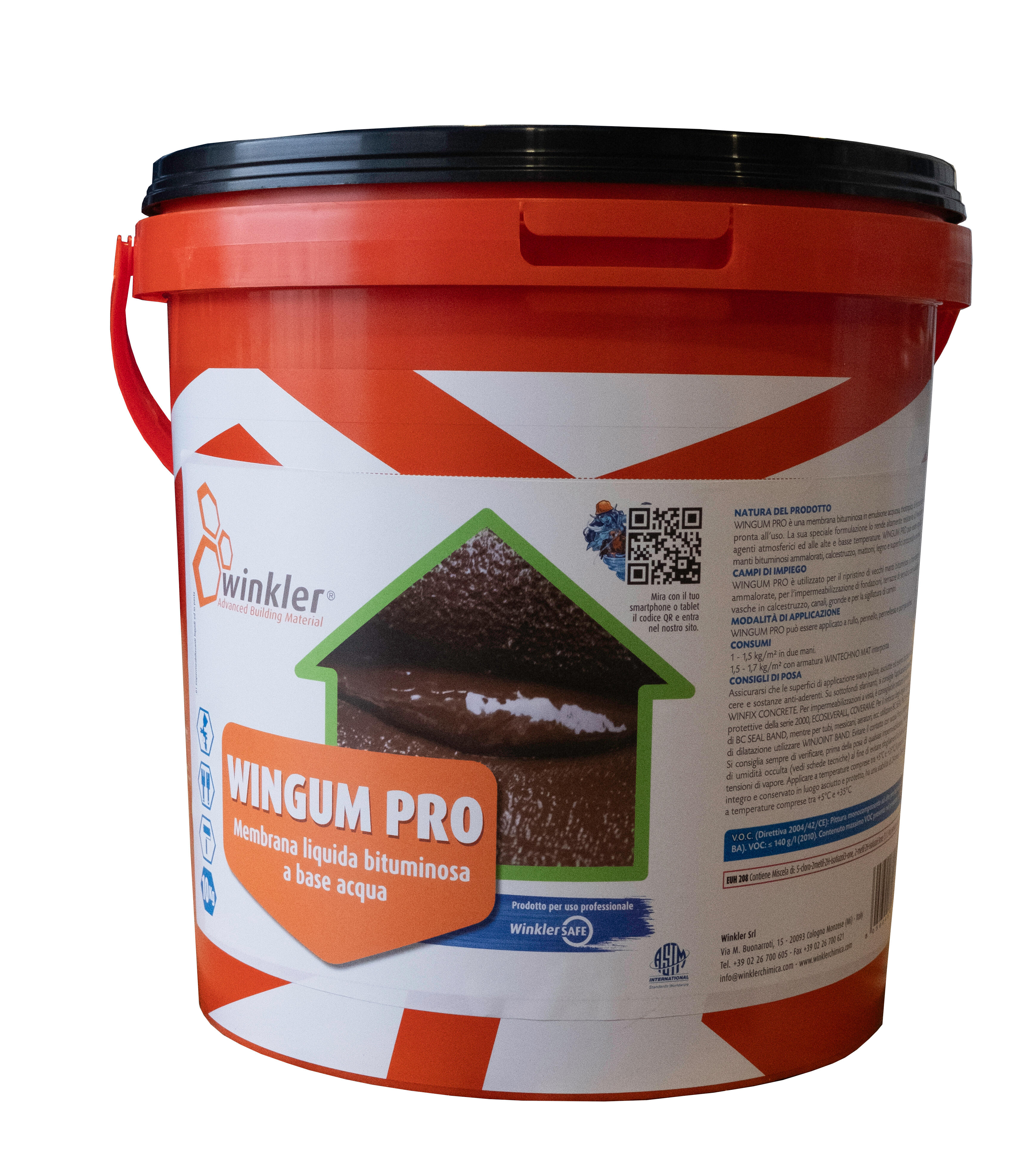 Guaina Liquida Pro E Contro Membrana liquida WINGUM PRO marrone 10 kg