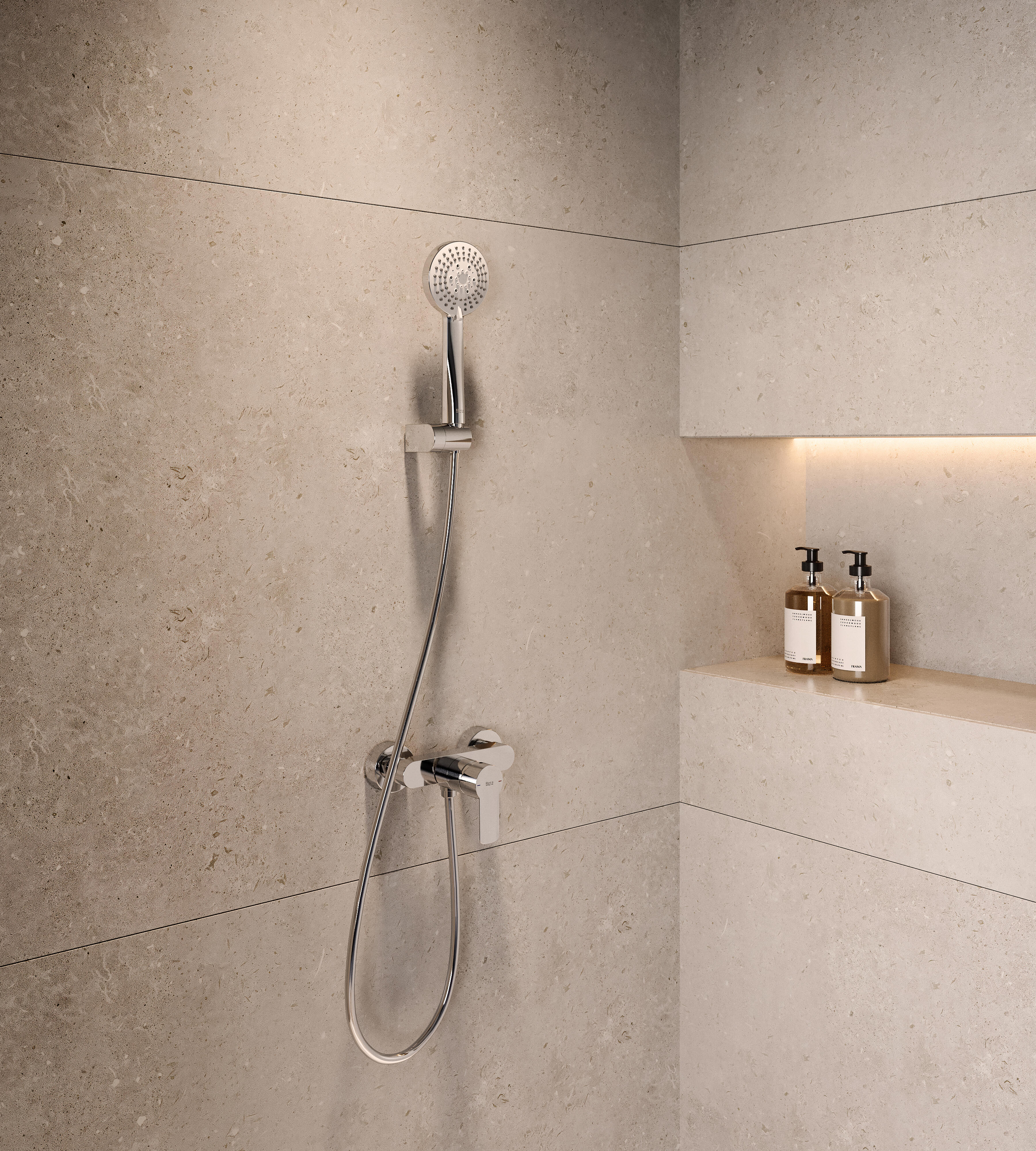 Grifo de ducha monomando ROCA Alpine cromo brillo Antical Latón - 2