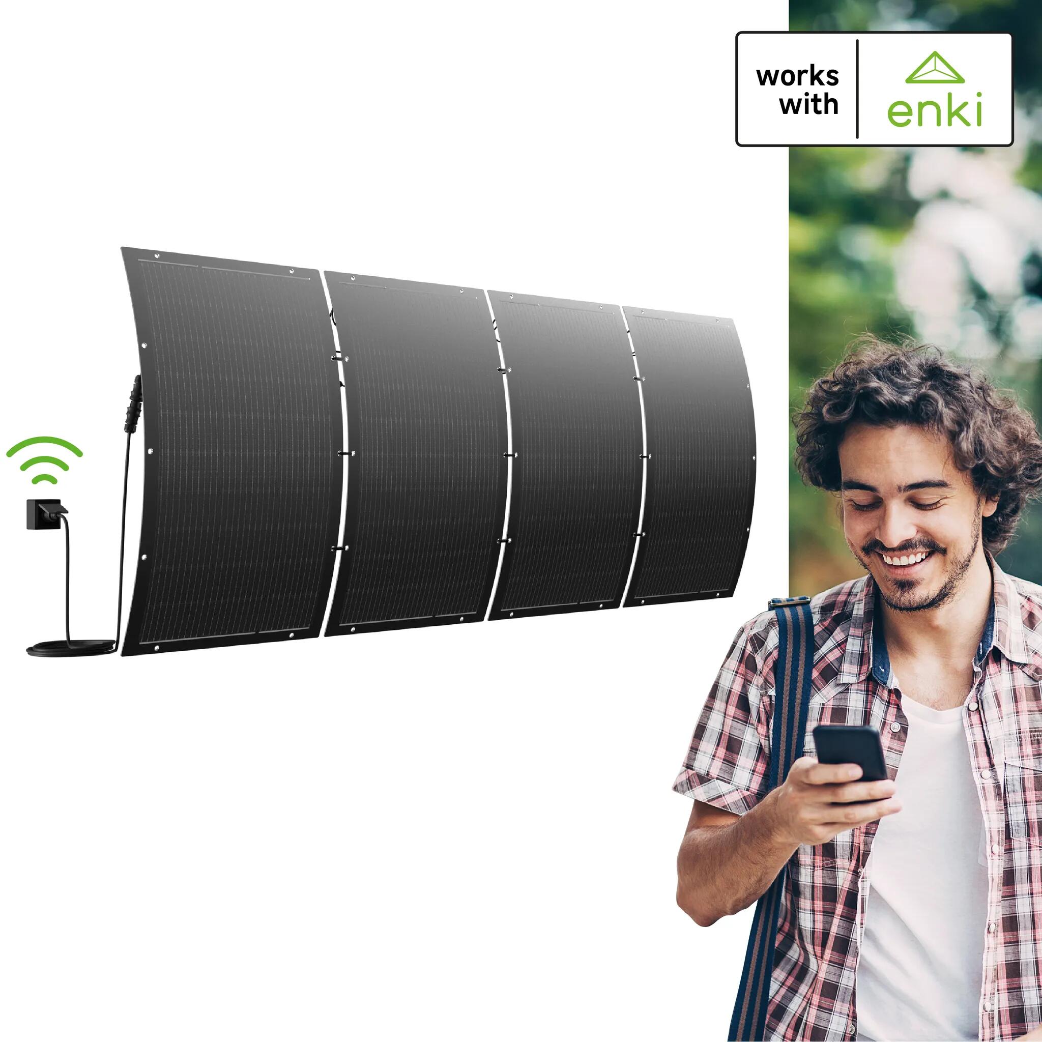 Kit pannello solare plug&play grid-connected LEXMAN, 4 pannelli monocristallino da 110 W con microinverter da balcone - 20