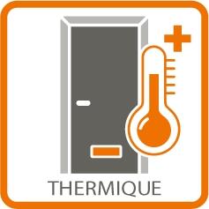 Bloc-porte thermique plane prépeint serrure 3 points 1 coffre poussant gauche H.204 x l.93 cm - JELD WEN - 4