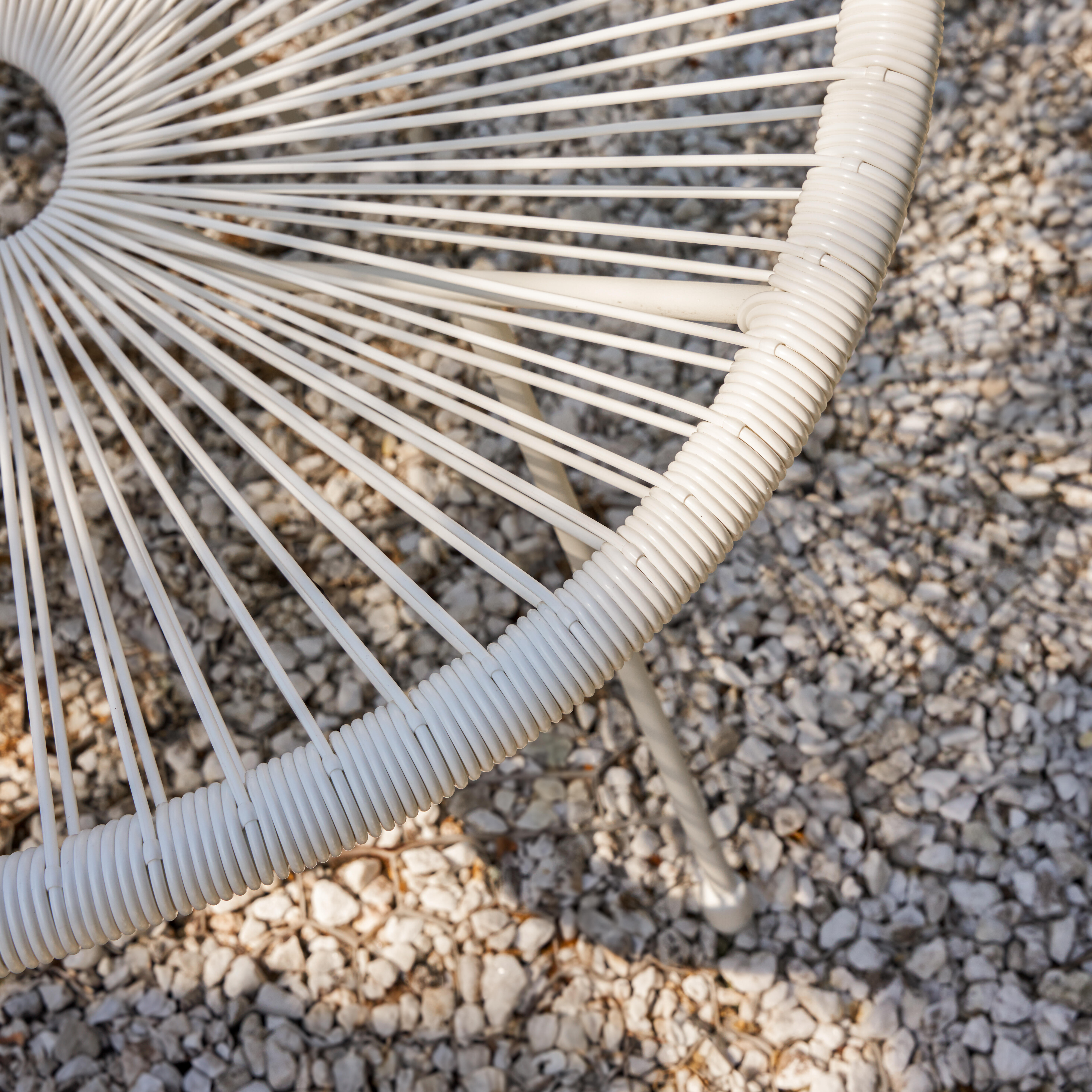 Fauteuil de jardin ACAPULCO en acier et résine blanc - 6