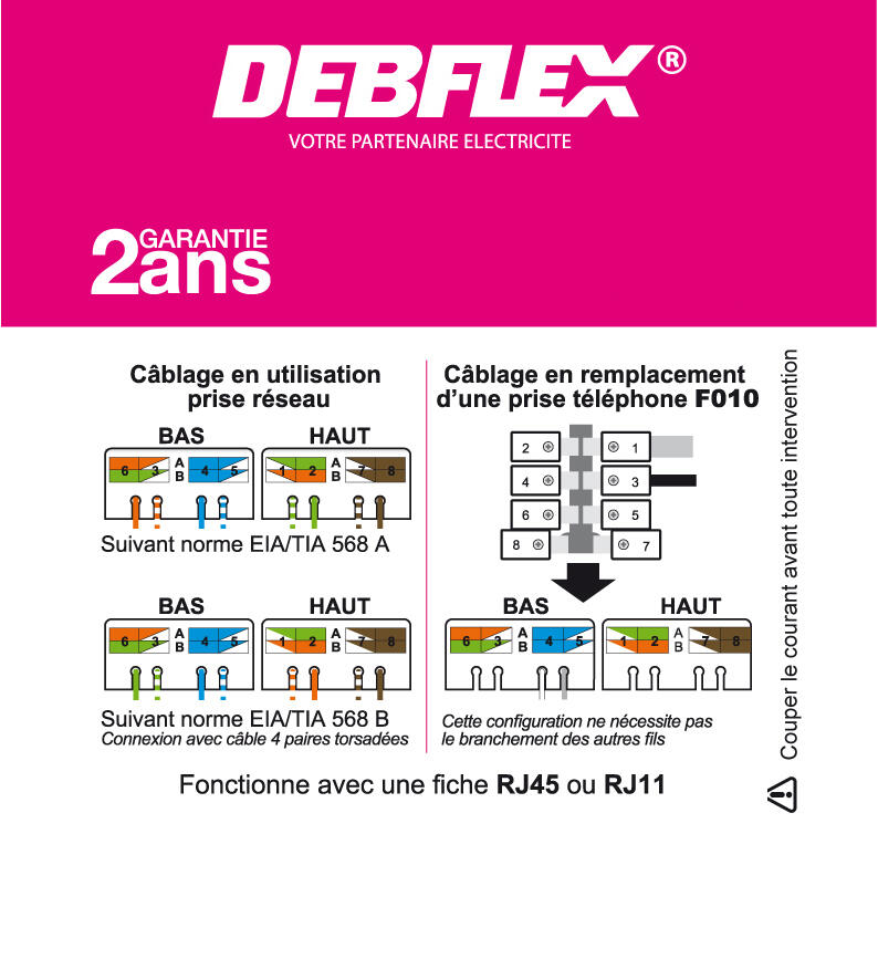 Prise RJ45 en saillie BLOK - DEBLEX - 4