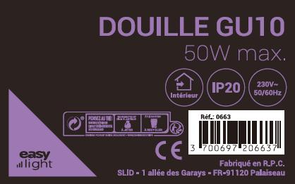 Douille gu10 - 2