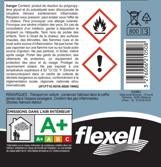 Mousse expansive polyuréthane universelle LMDI manuelle 500 ml - FLEXELL - 2