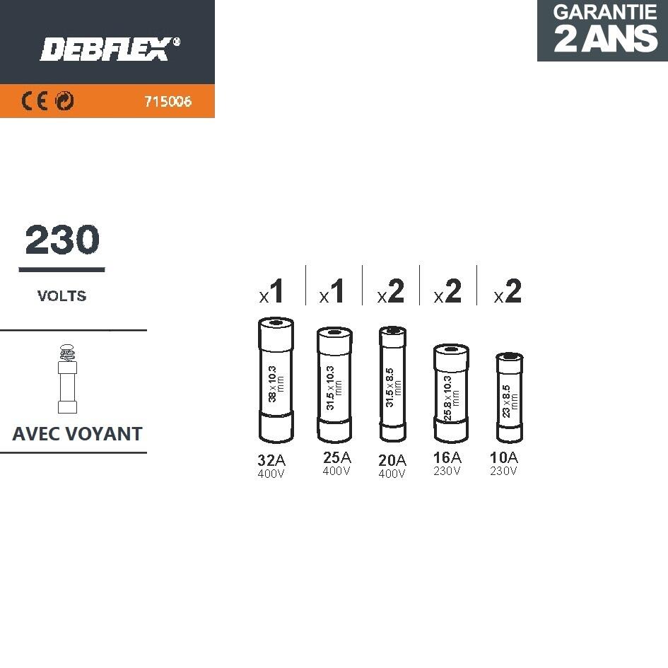 Lot 6 fusibles 2(10a 16a) 20a 32a - 3