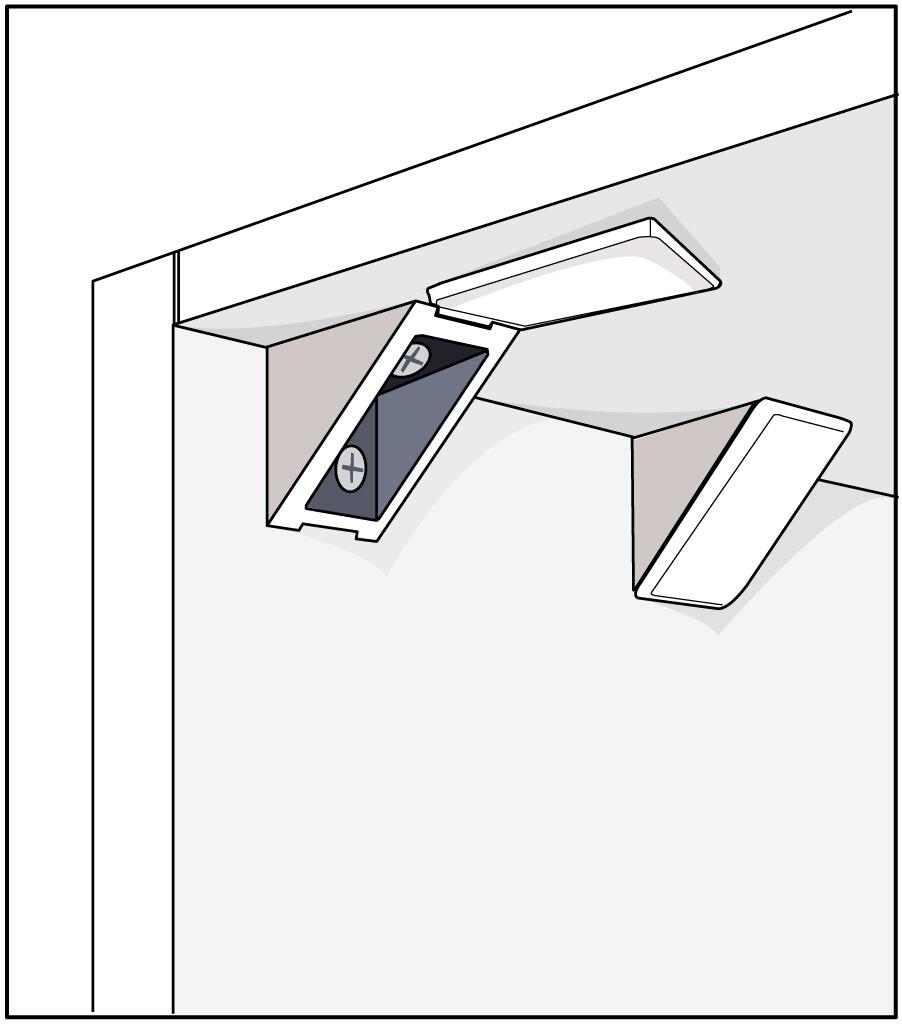 Taquets d'assemblage blanc pour panneaux et tablettes, colis de 8 pièces - 2