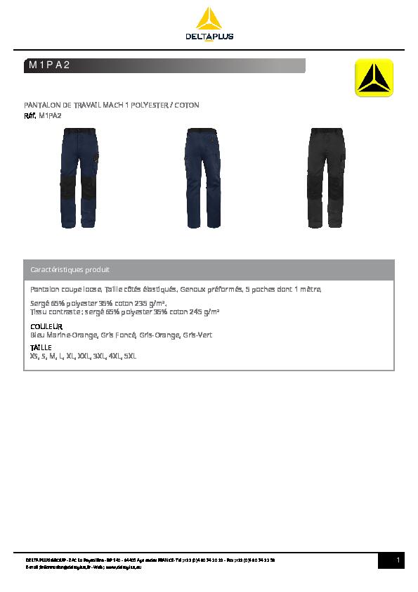 Pantalon de travail gris foncé T.L MACH1 - DELTA PLUS - 4