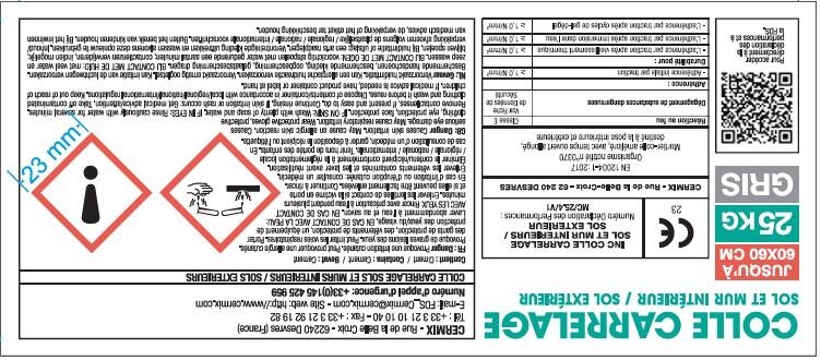 Colle carrelage en poudre gris C2ET pour sol intérieur & extérieur et mur intérieur 25 kg - 2