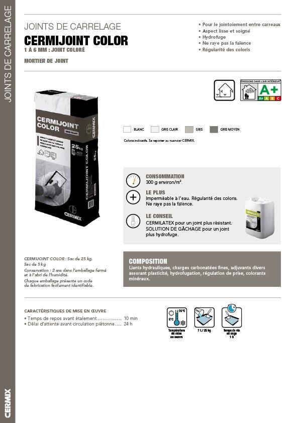 Joint gris 25 kg Cermijoint Color - CERMIX - 2