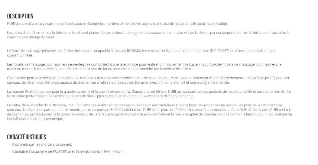 Malaxeur mortier M-100 -  RUBI - 2