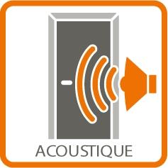 Bloc-porte acoustique isoplan prépeint Larg.73 cm poussant droit pleine Huiss.72 mm - 3