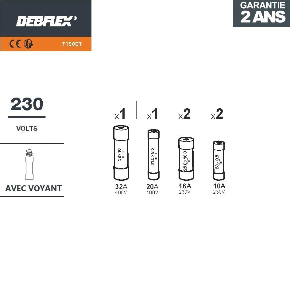 Lot 8 fusibles 2(10a 16a 20a) 25a 32a  - 3