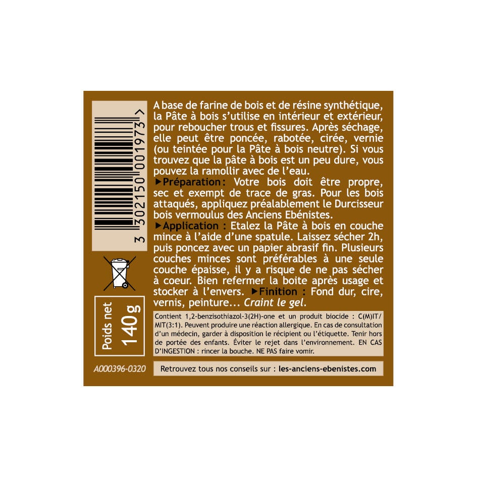 Pâte à bois neutre 140 g - LES ANCIENS EBENISTES - 7