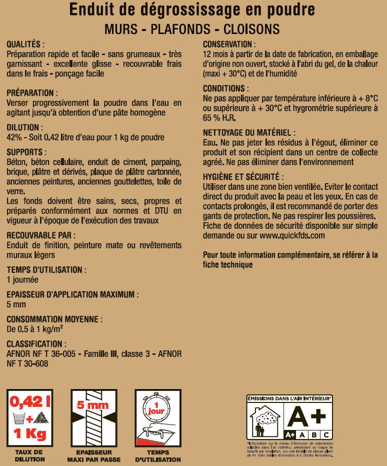 Enduit garnissant en poudre intérieur 5 kg - G PRESTONETT - 2