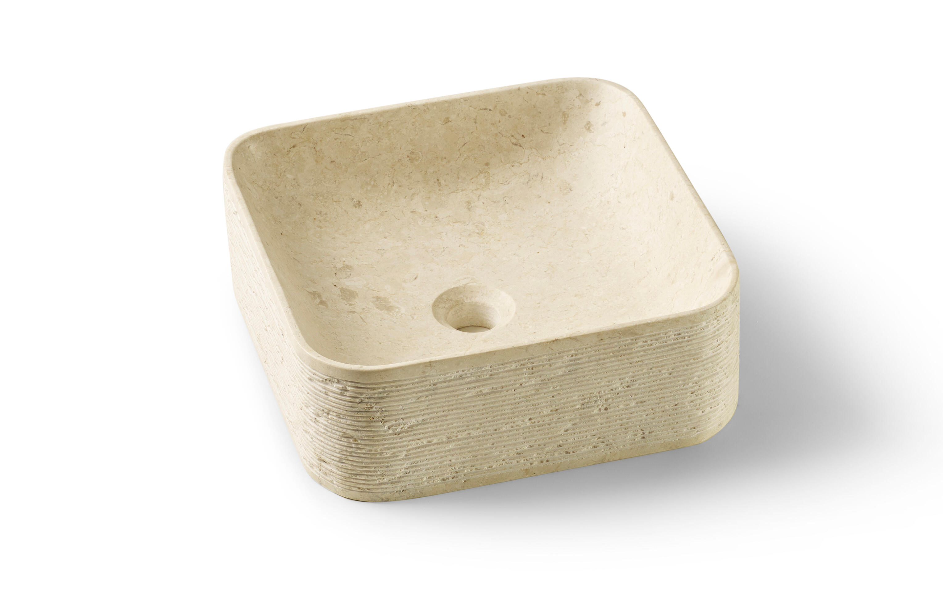 Lavabo de sobreponer morella beige 38.5x13.5x38.5 cm