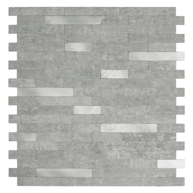 Adhésif décoratif, Wall Tile Premium métal stone, gris, 29.7 cm x 29.2 cm
