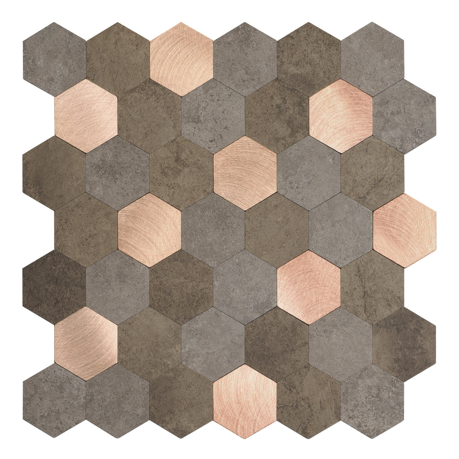 Adhésif décoratif Wall Tile Premium hexagones, brun, 29 cm x 28.8 cm - 8