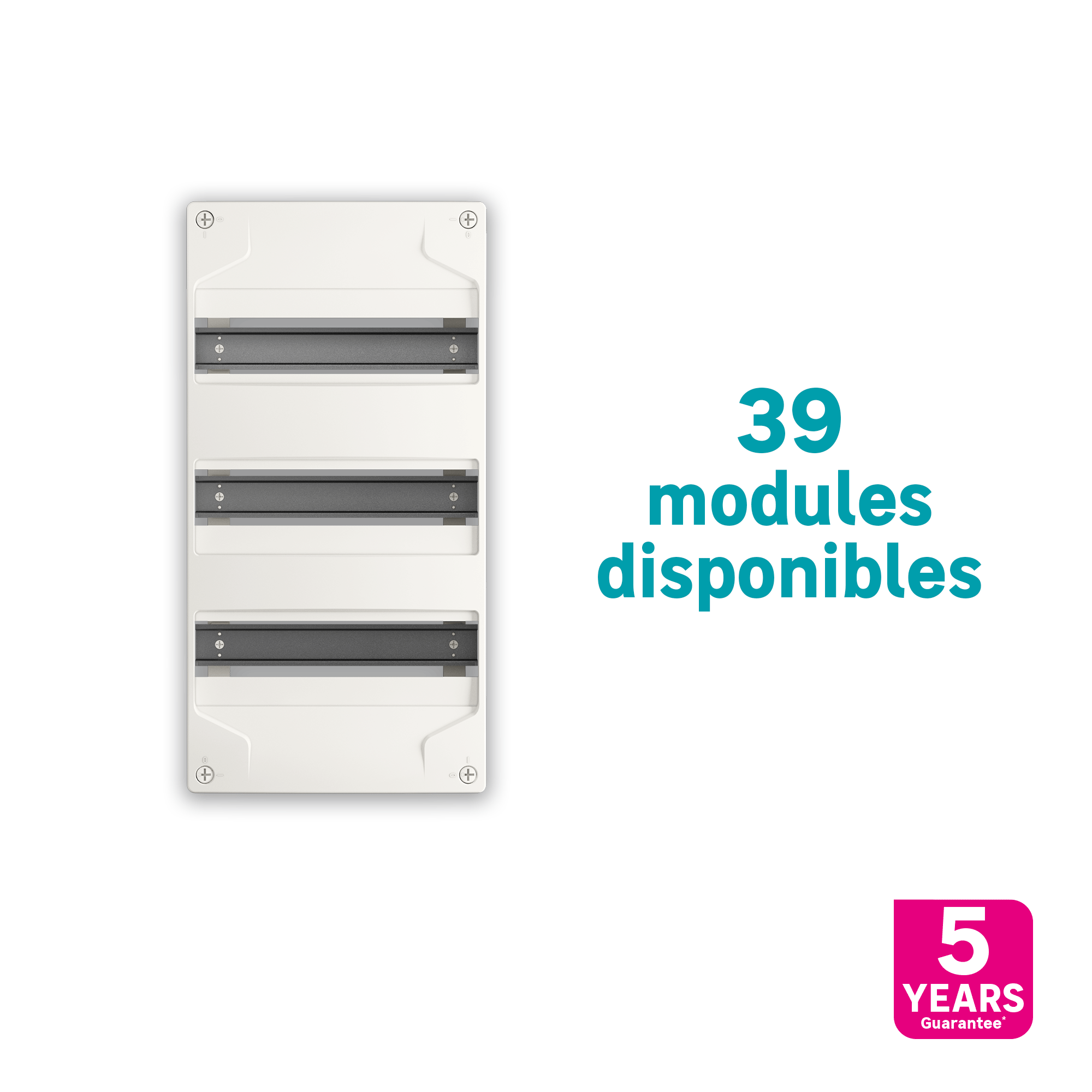 Tableau électrique nu LEXMAN 3 rangées 39 modules - 3