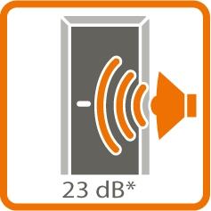 Bloc-porte isoplan prépeint acoustique poussant gauche Huiss.72 mm Larg.93cm - CHAUVAT - 3