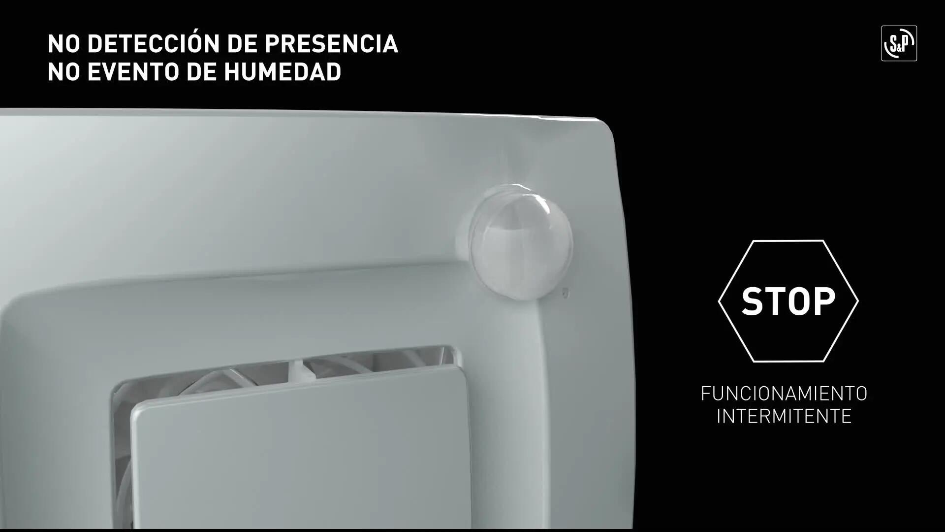 Extractor bano S&P 100mm control de humedad / presencia silent dual 100 - 2