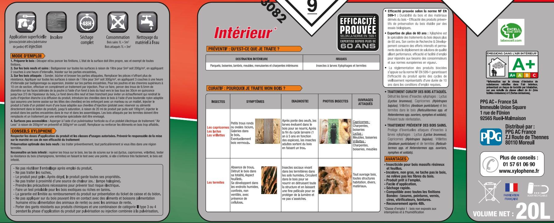 Traitement bois poutres et charpentes interieures 20 L - XYLOPHENE - 5