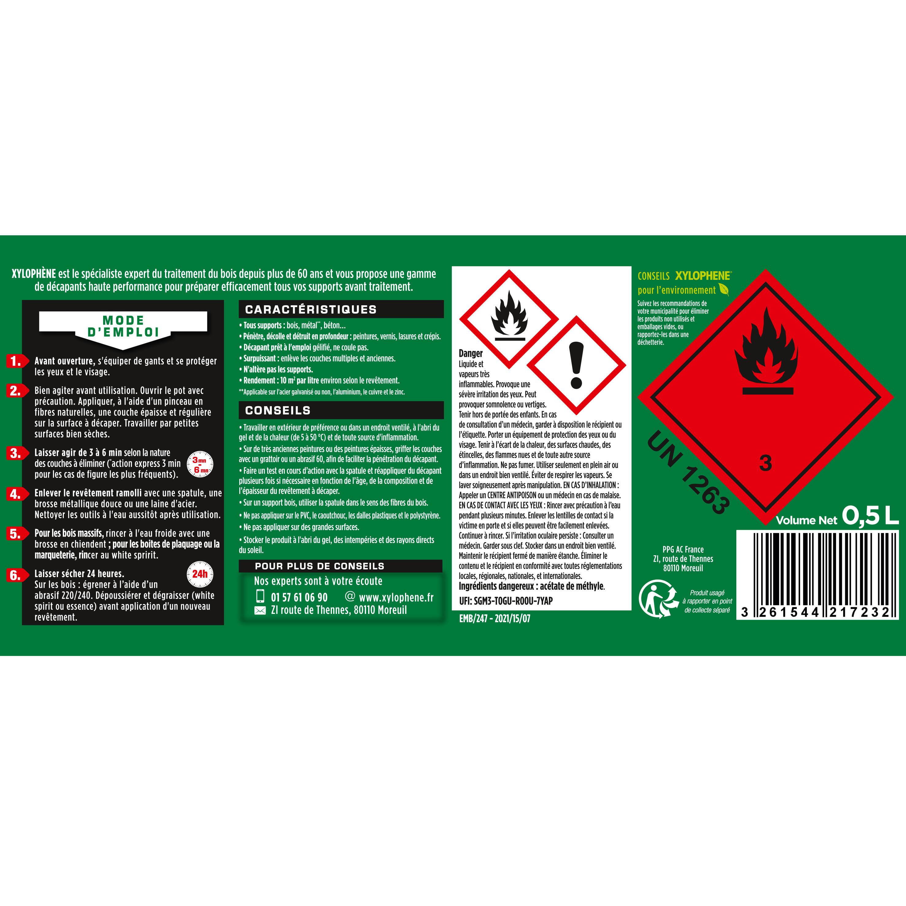 Décapant gel universel XYLOPHENE 0,5L - 3